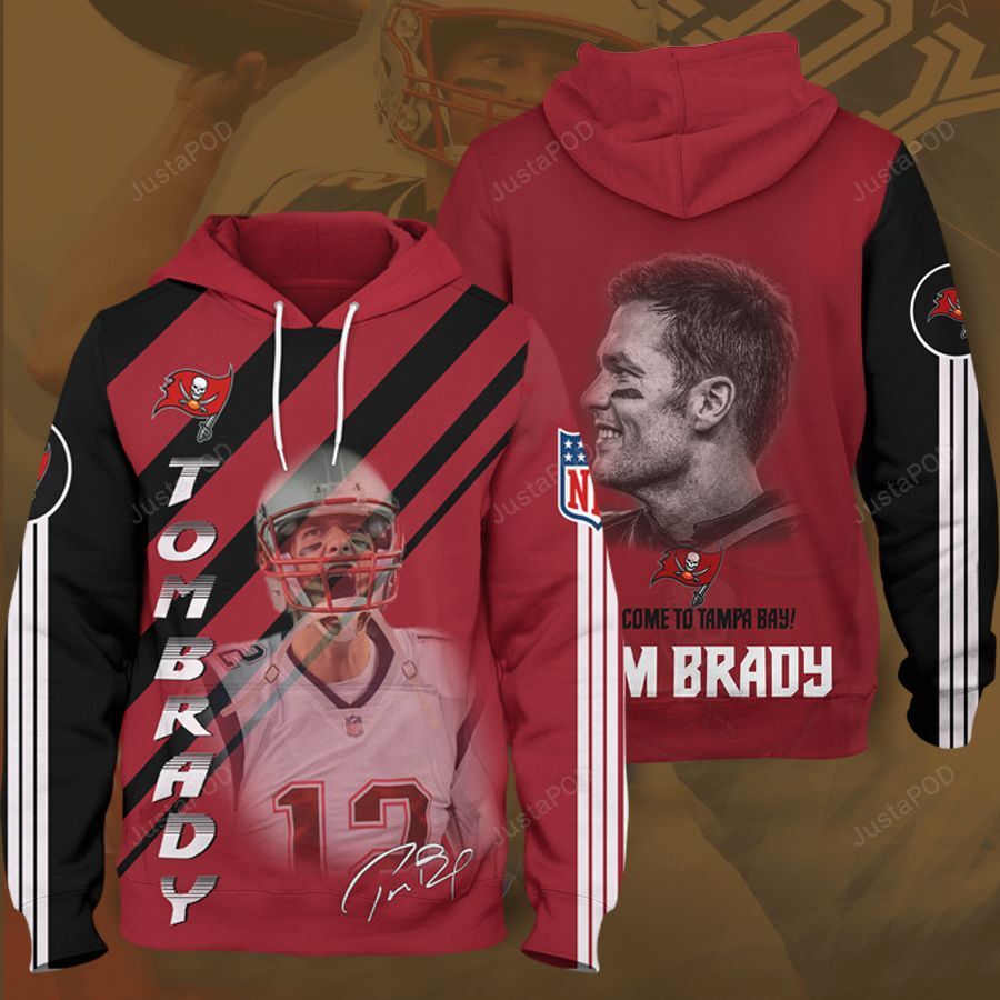 Tom Brady 12 Tampa Bay Buccaneers Men And Women 3d Hoodie Shirt Tom Brady 3d Shirt