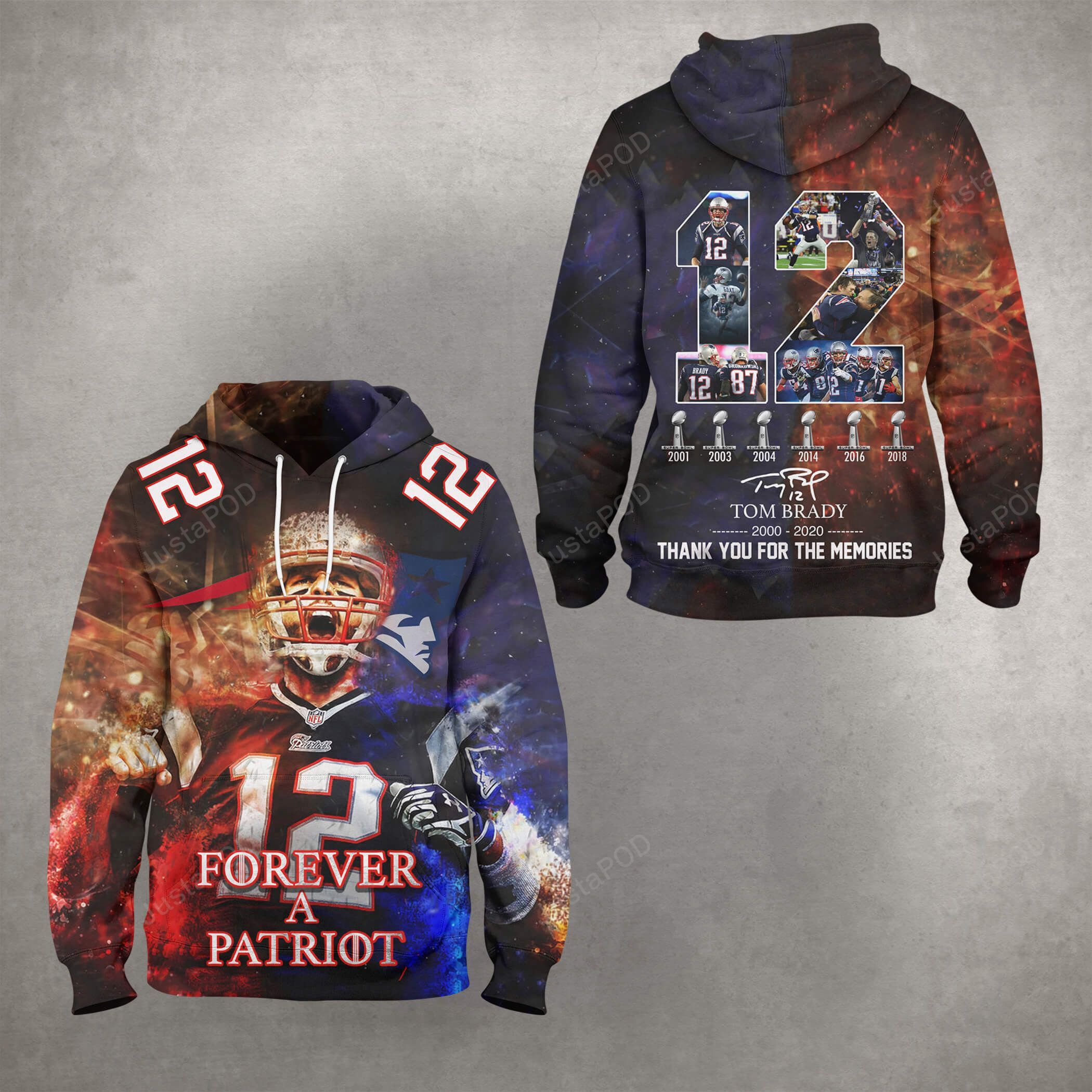 Tom Brady Thank You For The Memories 3d Hoodie