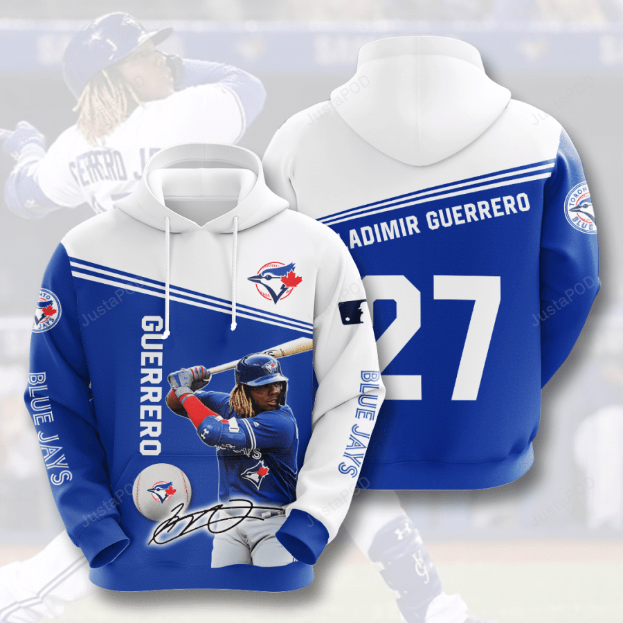 Toronto Blue Jays Vladimir Guerrero Jr 3d All Over Printed Hoodie Zip- Up Hoodie