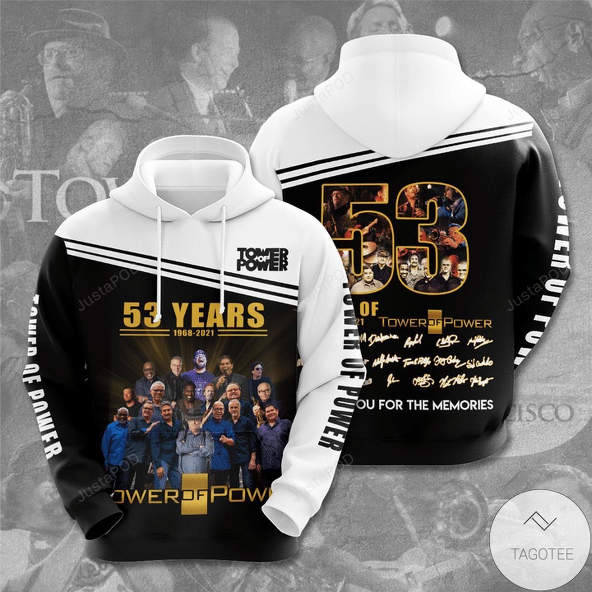 Tower Of Power 1968-2021 53 Years Anniversary 3d All Over Print Hoodie Zip-up Hoodie