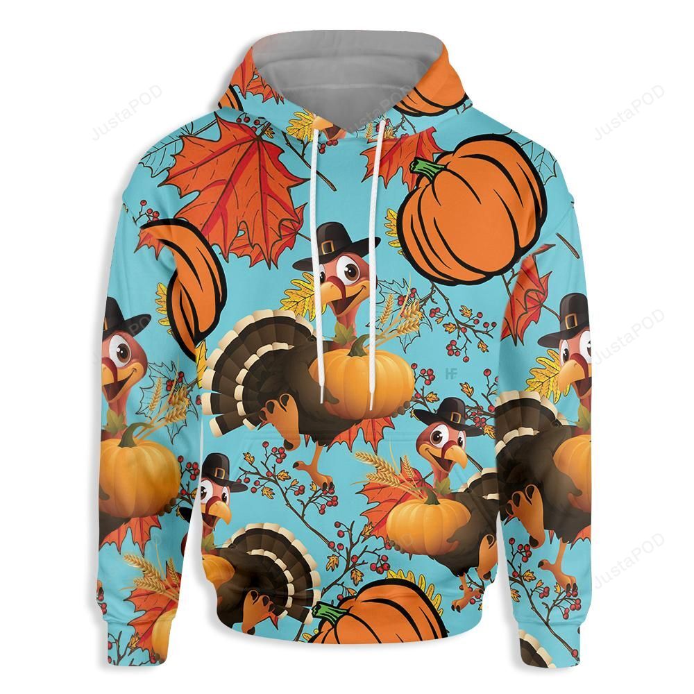 Turkey Thanksgiving 3d All Over Print Hoodie Zip-up Hoodie