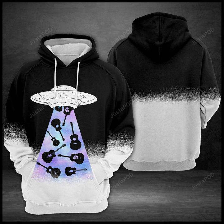 Ufo Attack Guitar 3d All Over Print Hoodie Zip-up Hoodie