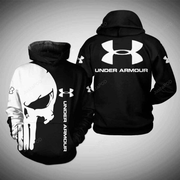 Under Armour Punisher Skull 3d All Over Printed Hoodie Zip- Up Hoodie