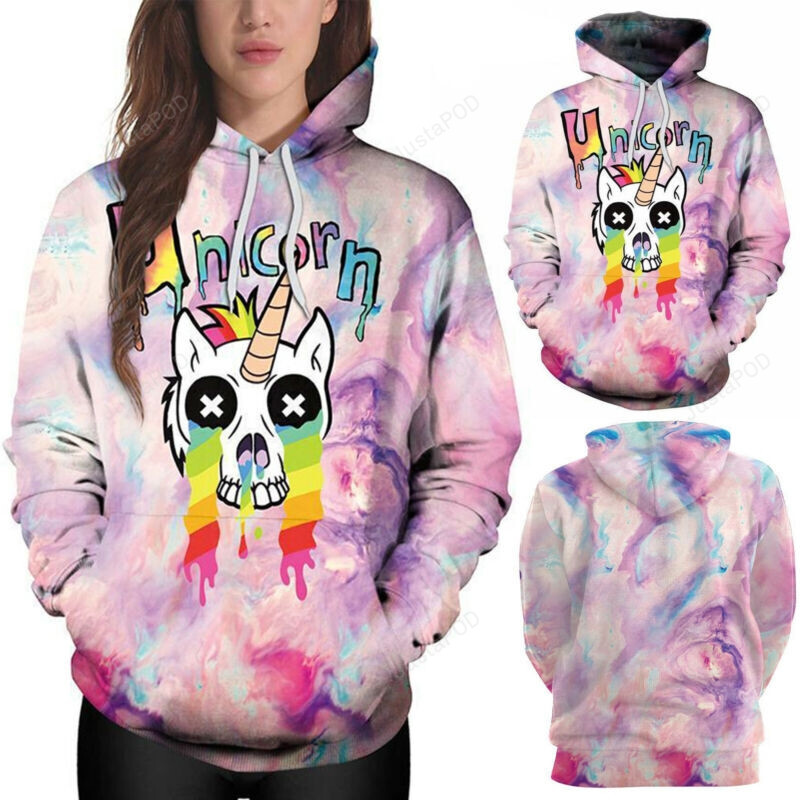 Unicorn Tie Dye For Unisex 3d All Over Print Hoodie Zip-up Hoodie