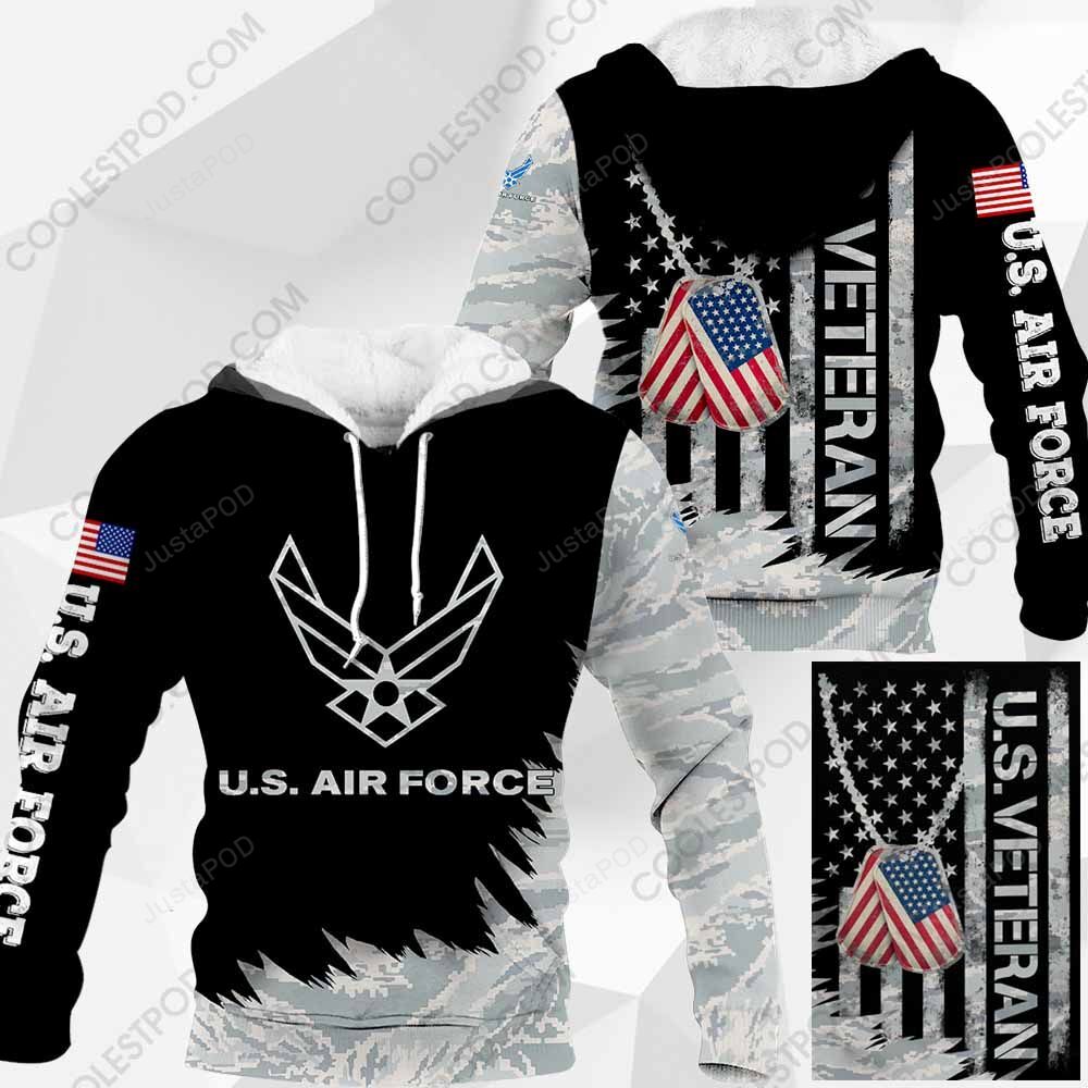 Us Air Force Veteran 3d Hoodie