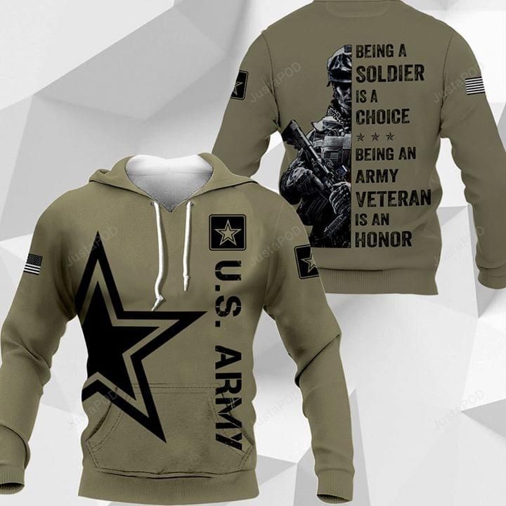 Us Army Being A Soldier 3d All Over Printed Hoodie Zip- Up Hoodie