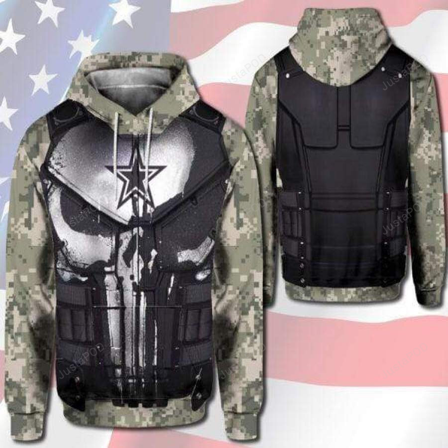 Us Army Skull Military 3d All Print Hoodie Zip- Up Hoodie