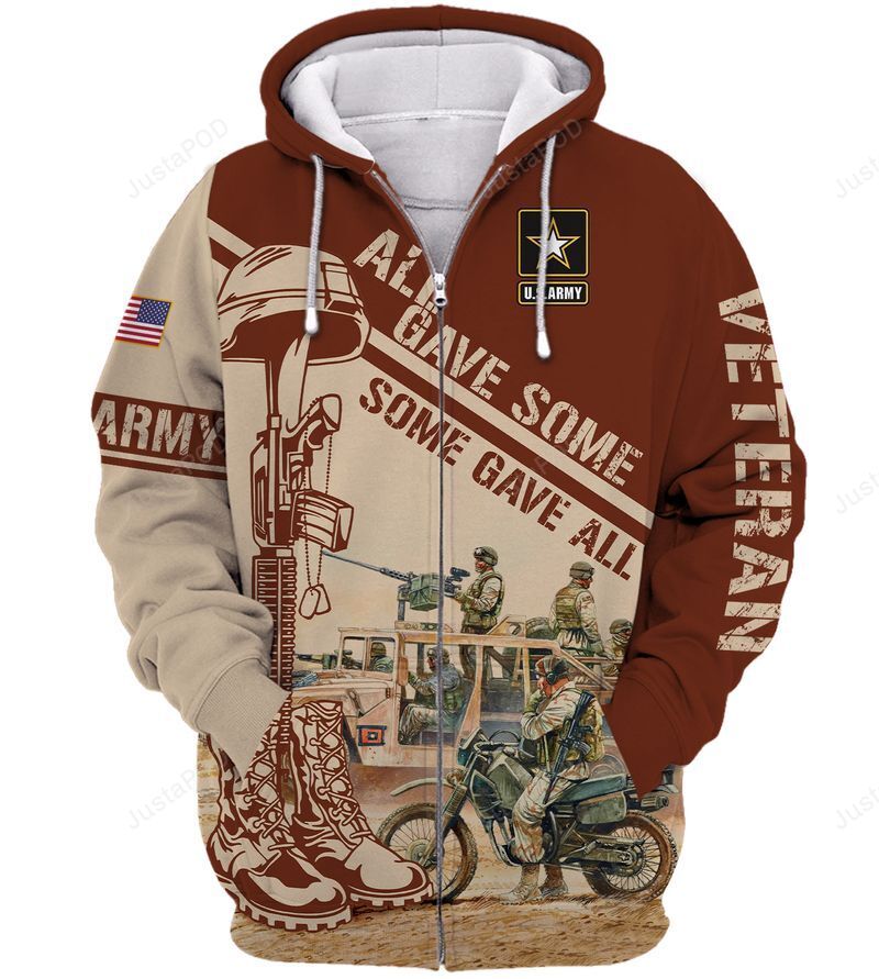 Us Army Veteran All Gave Some Some Gave All 3d All Over Print Hoodie Zip-up Hoodie