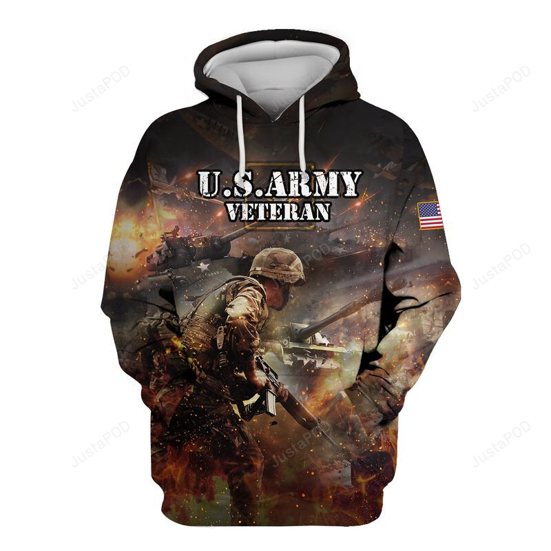 Us Army Veteran Soldier 3d All Over Print Hoodie Zip-up Hoodie