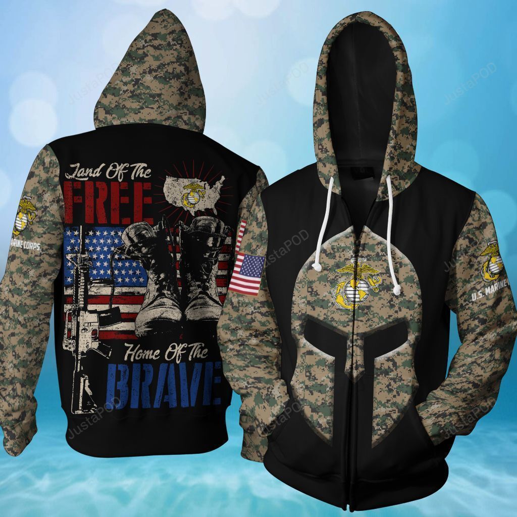 Us Marine Corps 3d All Over Print Hoodie