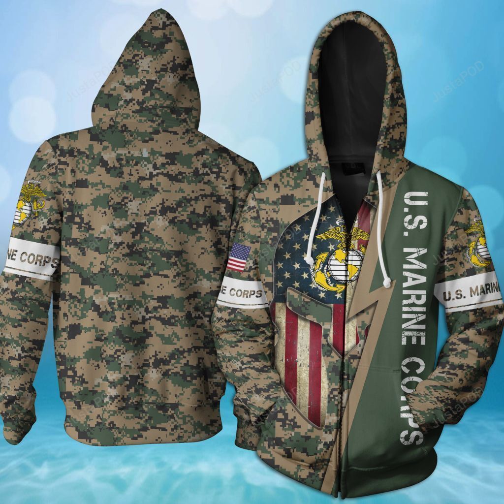 Us Marine Corps 3d All Over Printed Hoodie-trungten-gle95