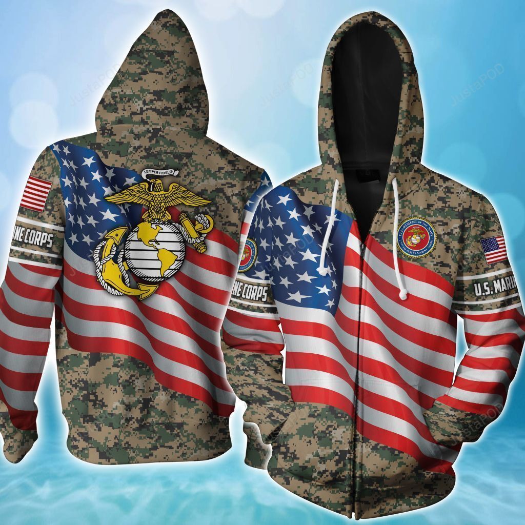 Us Marine Corps 3d All Over Printed Hoodie-trungten-r9lbr