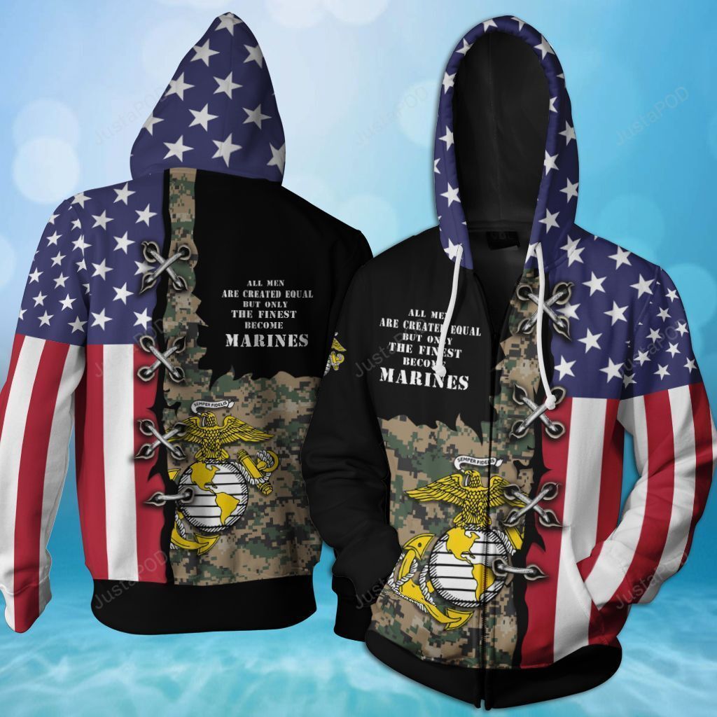 Us Marine Corps 3d All Over Printed Hoodie-trungten-y5nmf