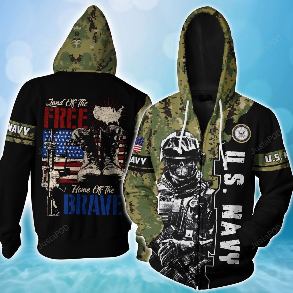 Us Navy 3d All Over Printed Hoodie-trungten-82bco