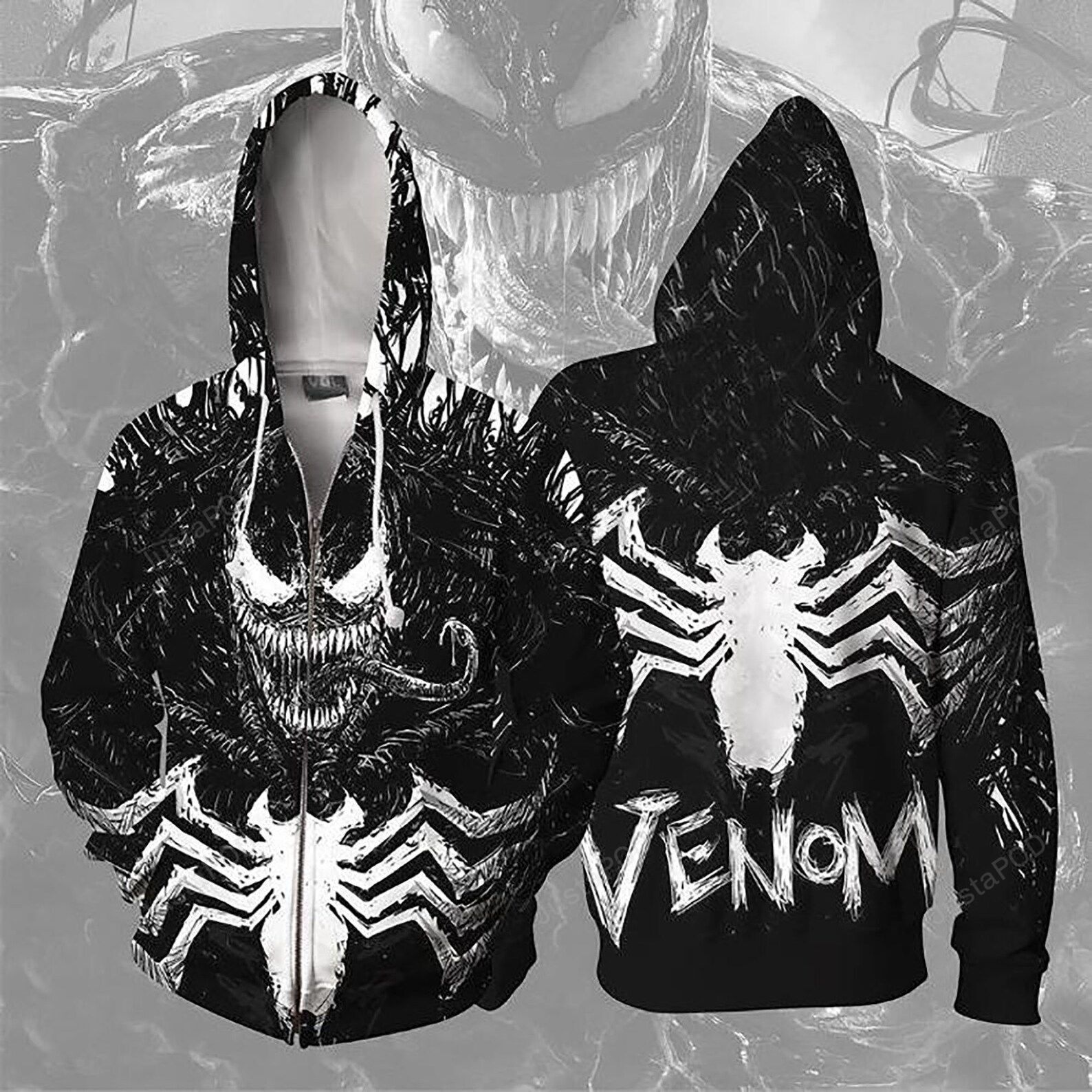 Venom Marvel Comics 3d All Over Printed Hoodie