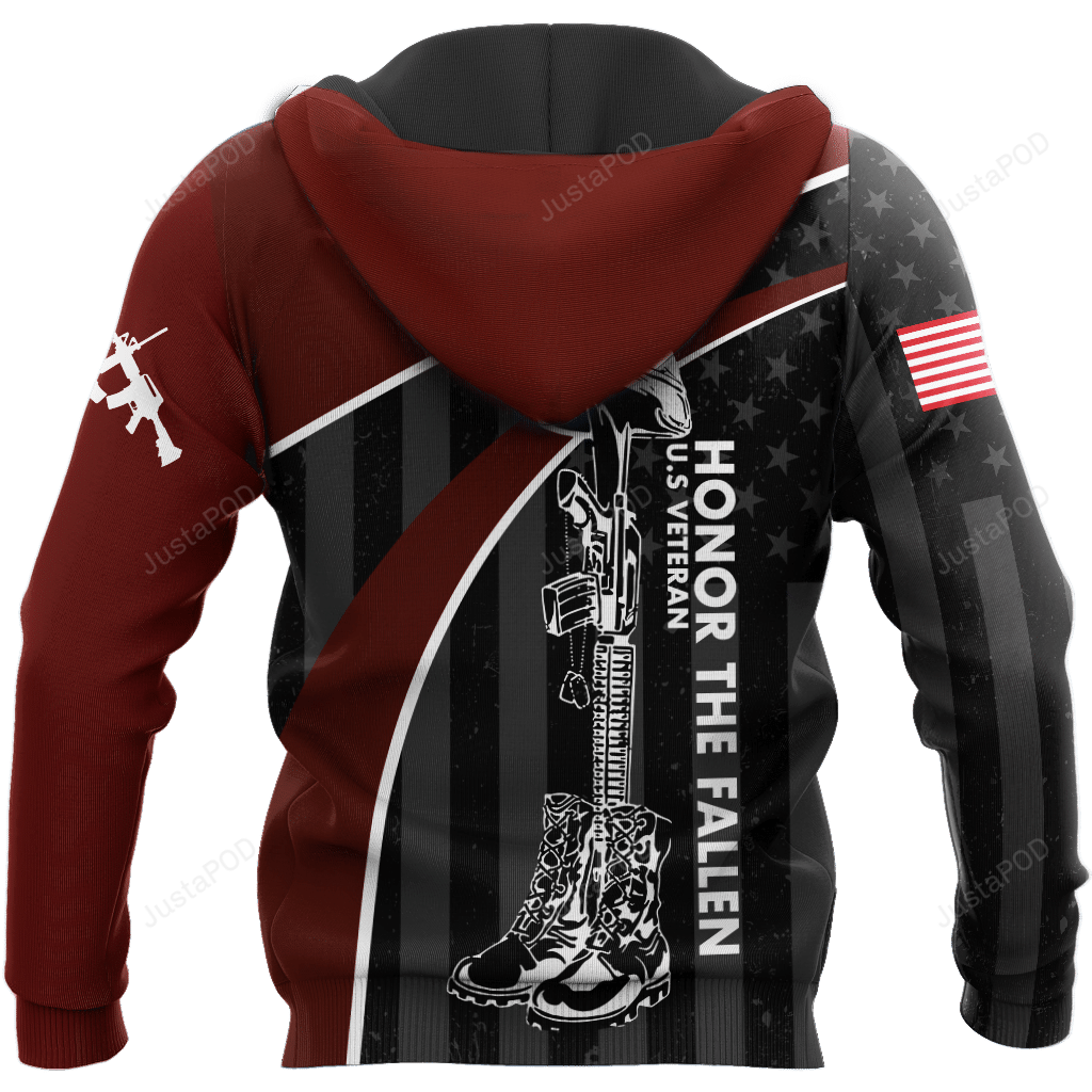 Veteran Honor The Fallen For Men 3d All Over Print Hoodie Zip-up Hoodie