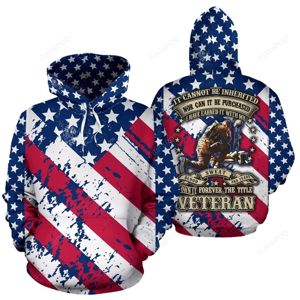 Veteran Usa Flag 3d All Over Print Hoodie Zip-up Hoodie For Veterans Day