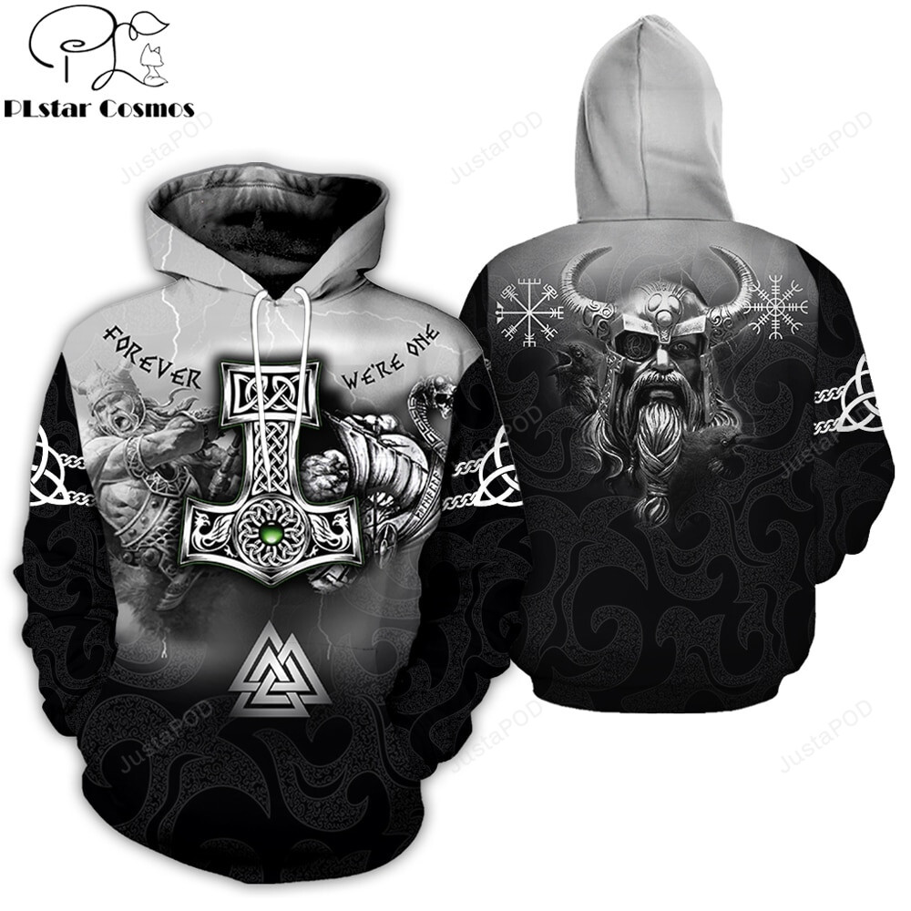 Viking Odin 3d All Over Print Hoodie Zip-up Hoodie