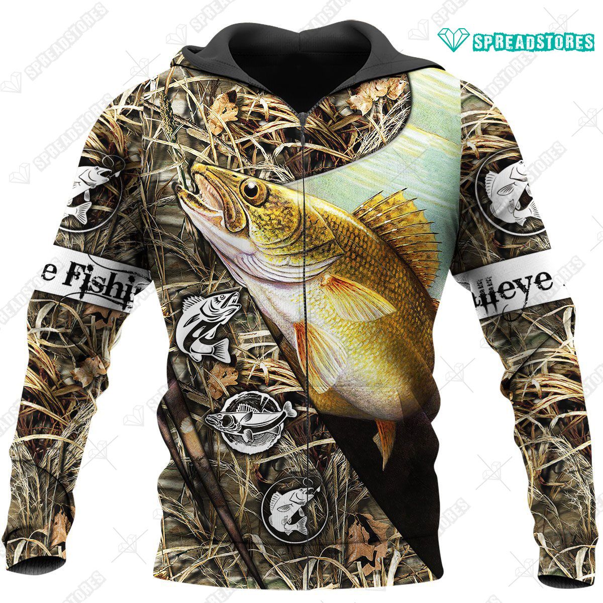 Walleye Fishing 3d Hoodie-trungten-4lmkh