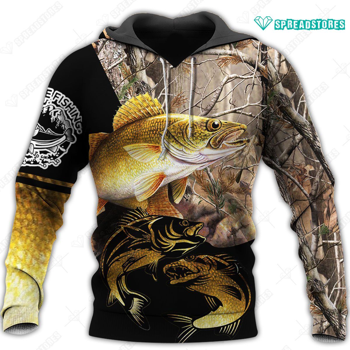 Walleye Fishing 3d Hoodie-trungten-5wpt5