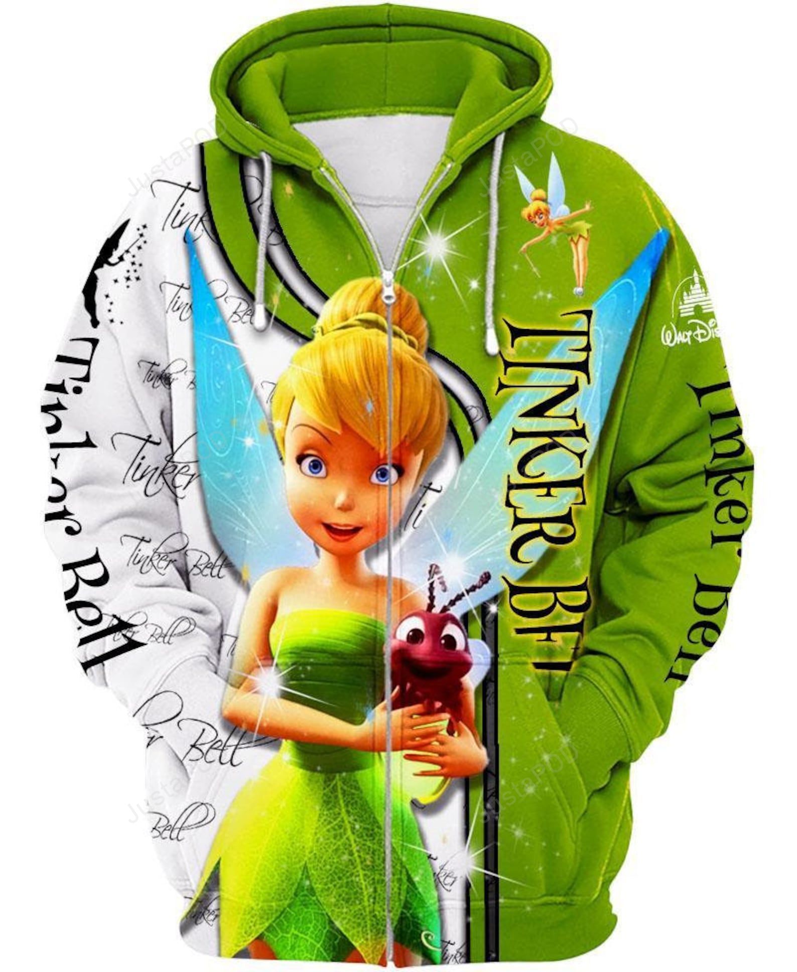 Walt Disney Tinker Bell 3d All Over Print Hoodie Zip-up Hoodie-trungten-ztc1c