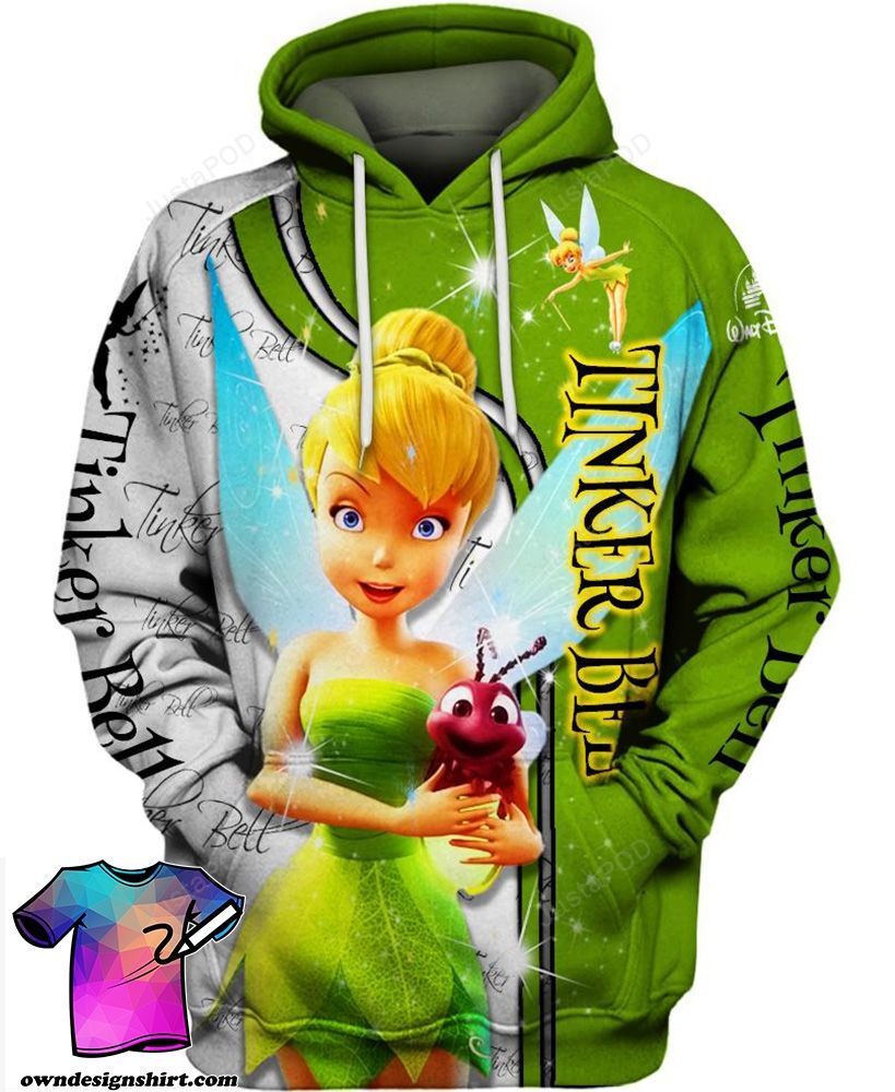 Walt Disney Tinker Bell 3d All Over Print Hoodie Zip-up Hoodie