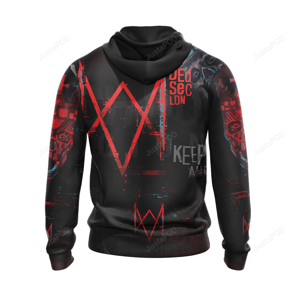 Watch Dogs Legion Ded Coronet Mask 3d All Over Printed Hoodie Zip- Up Hoodie