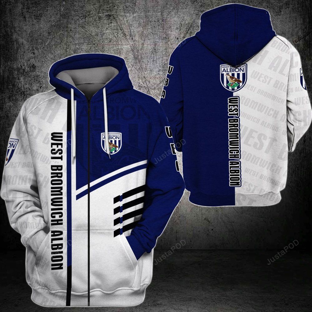 West Bromwich Albion 3d All Over Print Hoodie Zip-up Hoodie