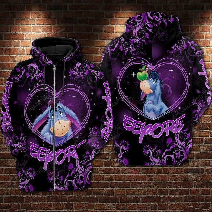 Winnie The Pooh Cartoon Character Eeyore Decor Hoodie Unisex Men Women 3d All Over Print Hoodie