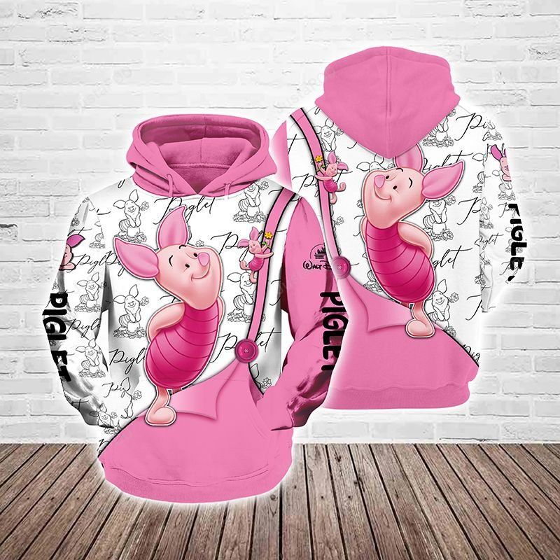 Winnie The Pooh Cartoon Fall Piglet Hoodie Unisex Men Women 3d All Over Print Hoodie