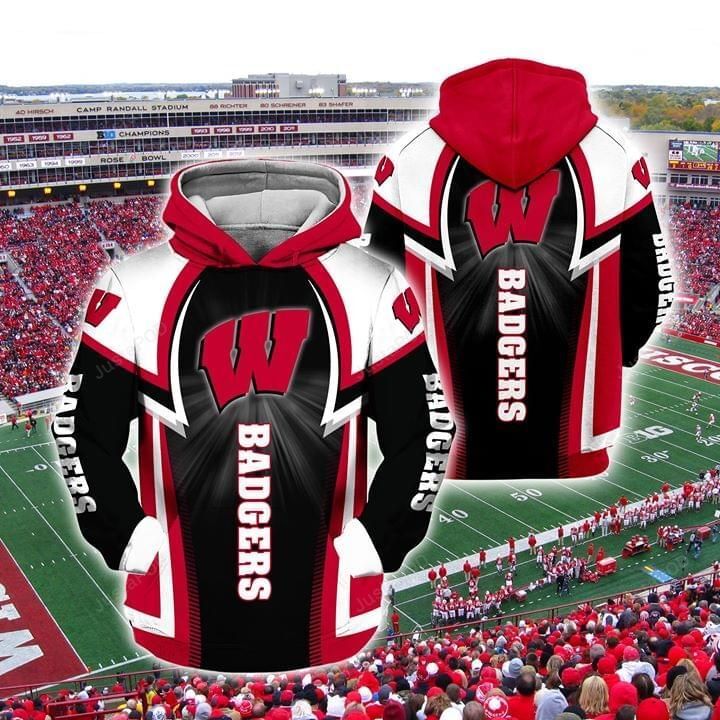 Wisconsin Badgers Ncaa For Badgers Llover 3d All Over Print Hoodie Zip-up Hoodie