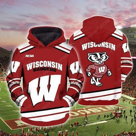 Wisconsin Badgers Ncaa Mascot 3d All Over Print Hoodie Zip-up Hoodie