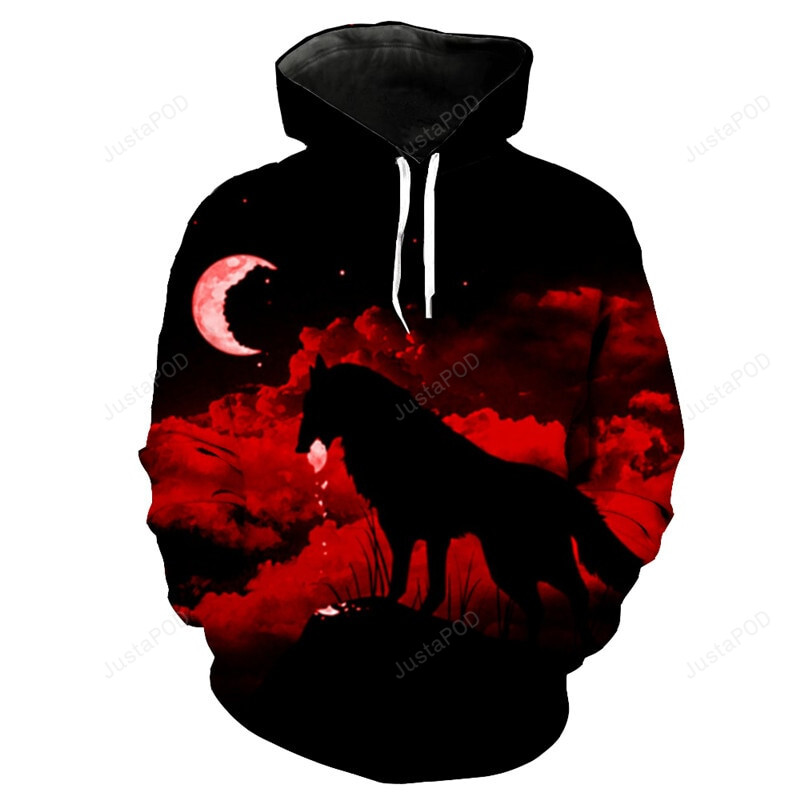 Wolf 3d All Over Print Hoodie Zip-up Hoodie-trungten-0e2wn