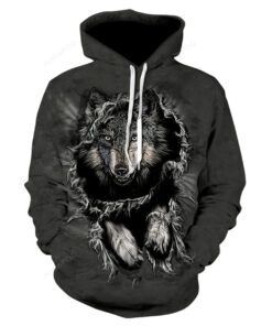 Wolf 3d All Over Print Hoodie Zip-up Hoodie-trungten-hhc05