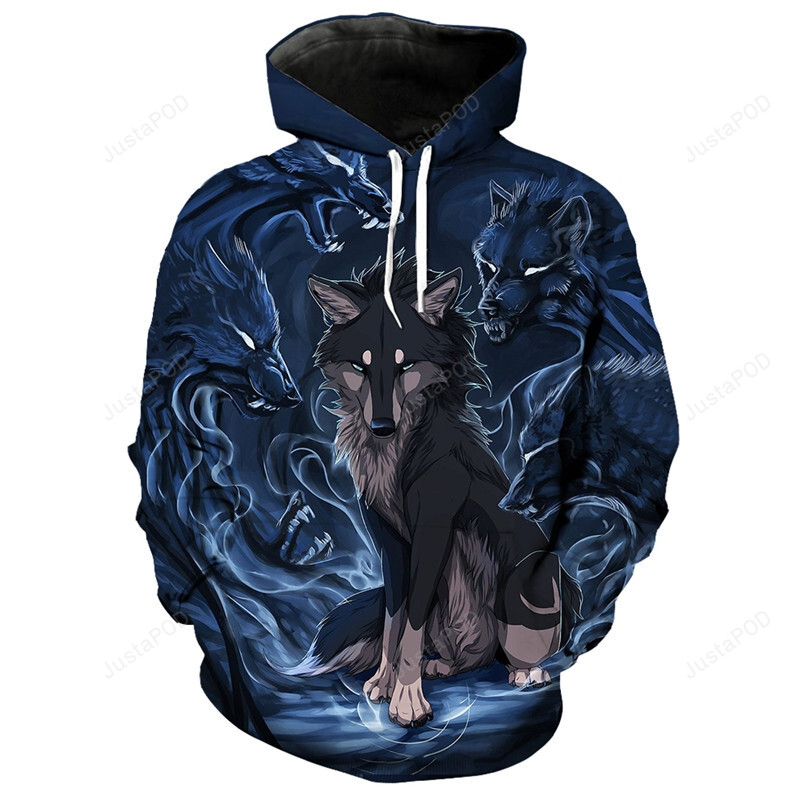 Wolf 3d All Over Print Hoodie Zip-up Hoodie-trungten-q3b0c