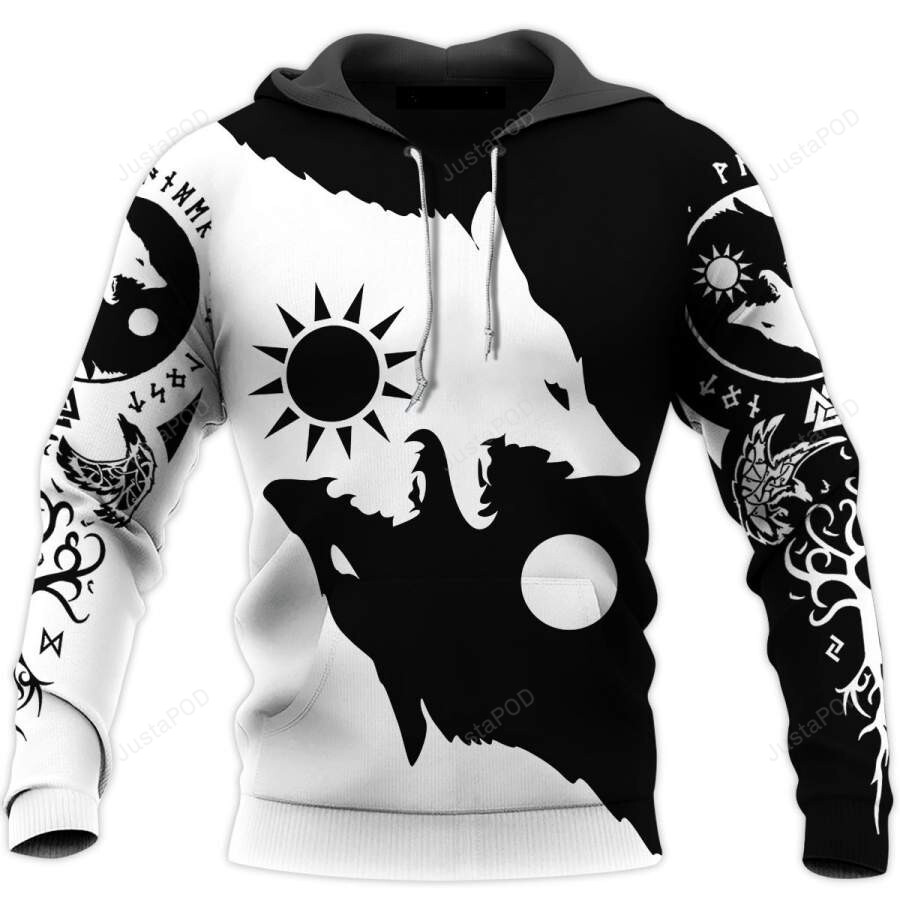 Wolf 3d All Print Hoodie Zip- Up Hoodie