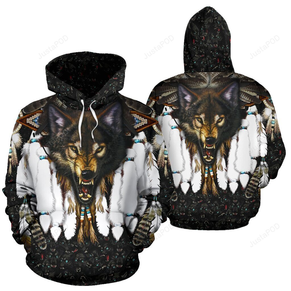 Wolf Native American 3d All Over Print Hoodie Zip-up Hoodie-trungten-01rr5