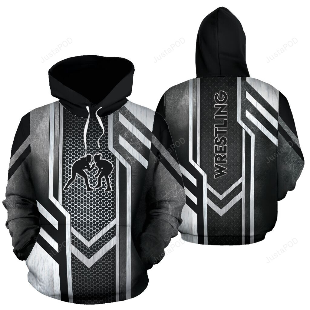 Wrestling Metal Texture 3d All Over Print Hoodie Zip-up Hoodie