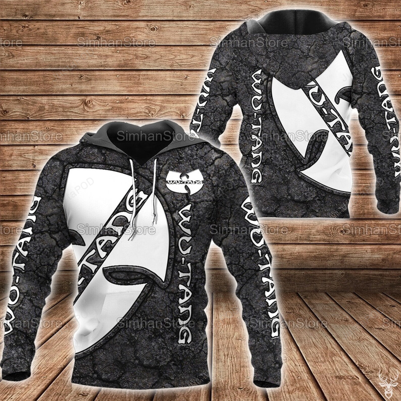 Wu Tang Band 3d All Over Printed Hoodie Zip- Up Hoodie