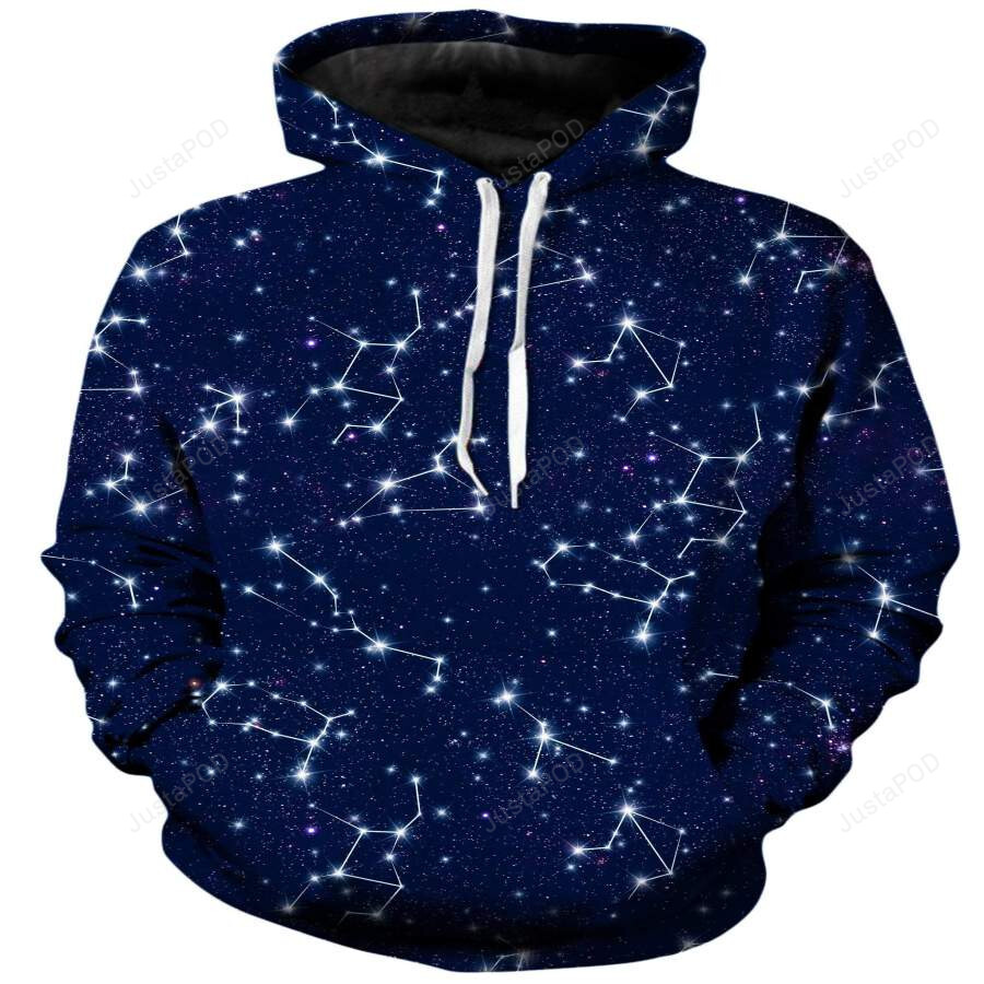 Zodiac Constellation 3d All Print Hoodie Zip- Up Hoodie