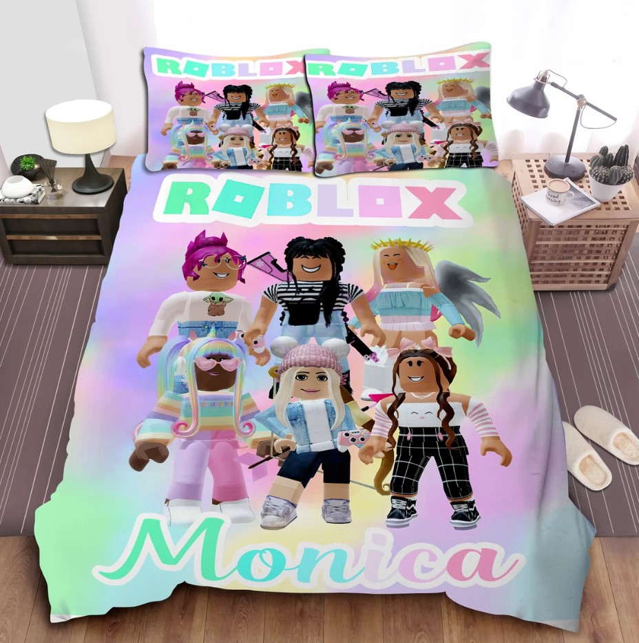 Personalized Roblox Girl Bedding Set Roblox Birthday Gift Roblox Gift ...