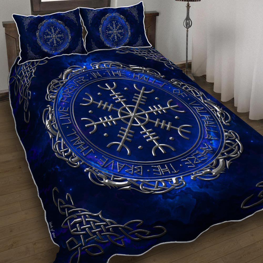 Aegishjalmur Helm Of Awe Viking Quilt Bedding Set