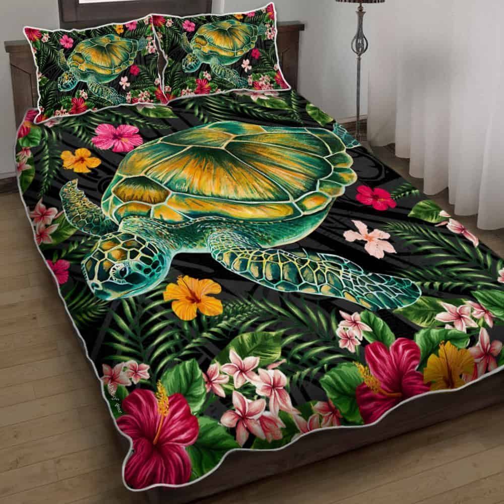 Aloha Turtle Hawaii Quilt Bedding Set