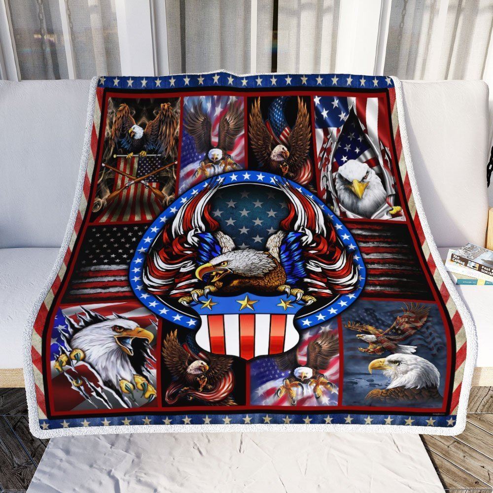 American Patriotism Eagle Sofa Throw Blanket