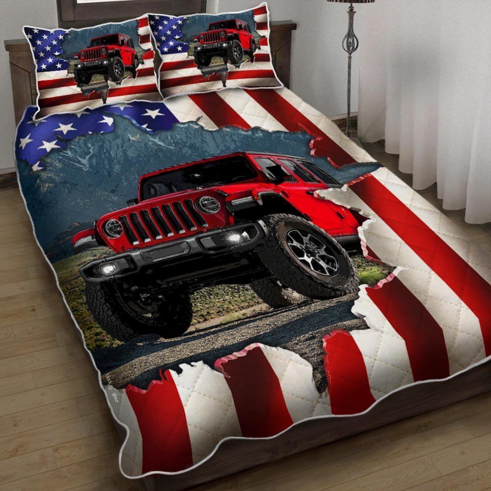 American Us Jeep Quilt Bedding Set Quilt Bedding Set