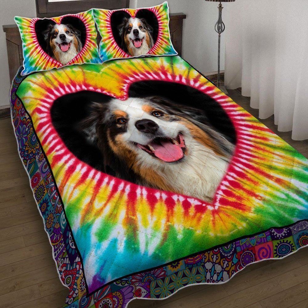 Australian Shepherd Hippie Quilt Bedding Set