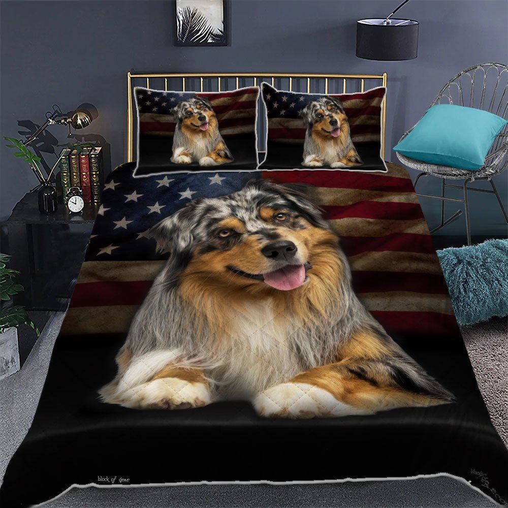 Australian Shepherd Quilt Bedding Set