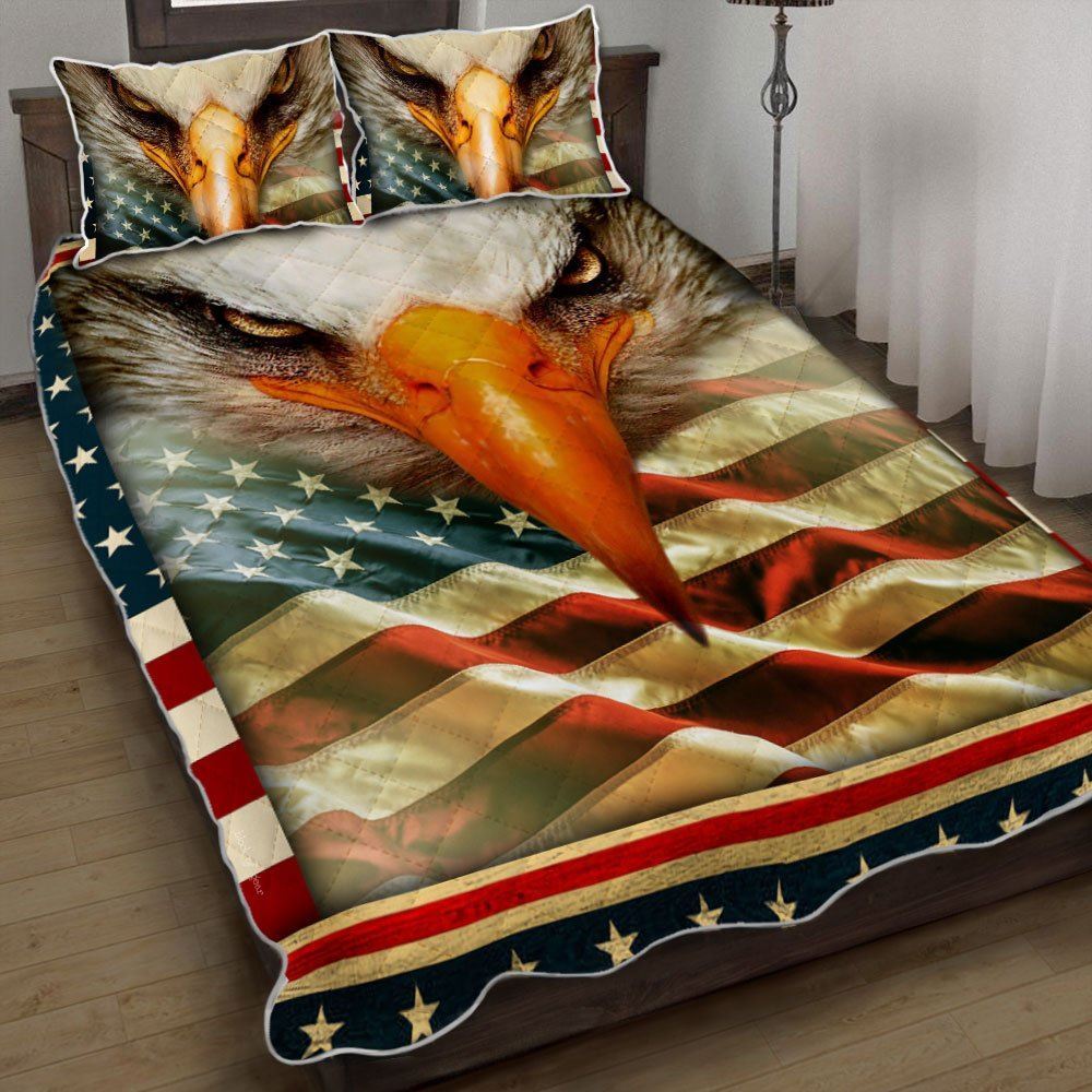 Bald Eagle American Quilt Bedding Set - Giftcustom