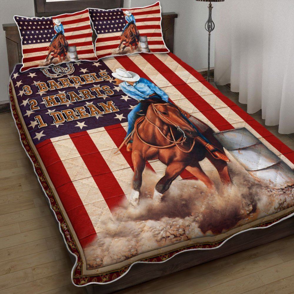 Barrel Racing Quilt Bedding Set-vd9go