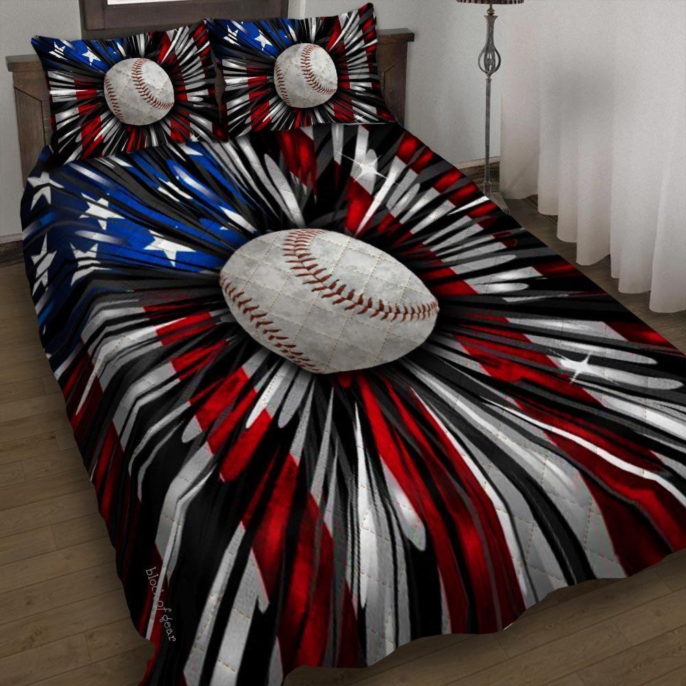 Baseball American Quilt Bedding Set